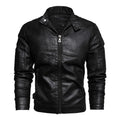 Middle-Aged And Elderly Fall Winter Men'S Leather Pu Jacket Jacket Slim Business Casual Men'S