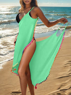 Tassel Suspender Bikini Smock Dress