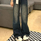 Women's Retro Blue Skinny Jeans Plus Size