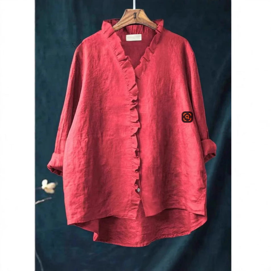 Loose Print Crew Neck Casual Plus Size Women's T-shirt