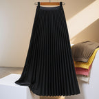 Women's Solid Color Fashion Pleated High Waist Pleated Skirt